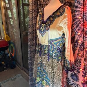 Peach puff BoHo dress